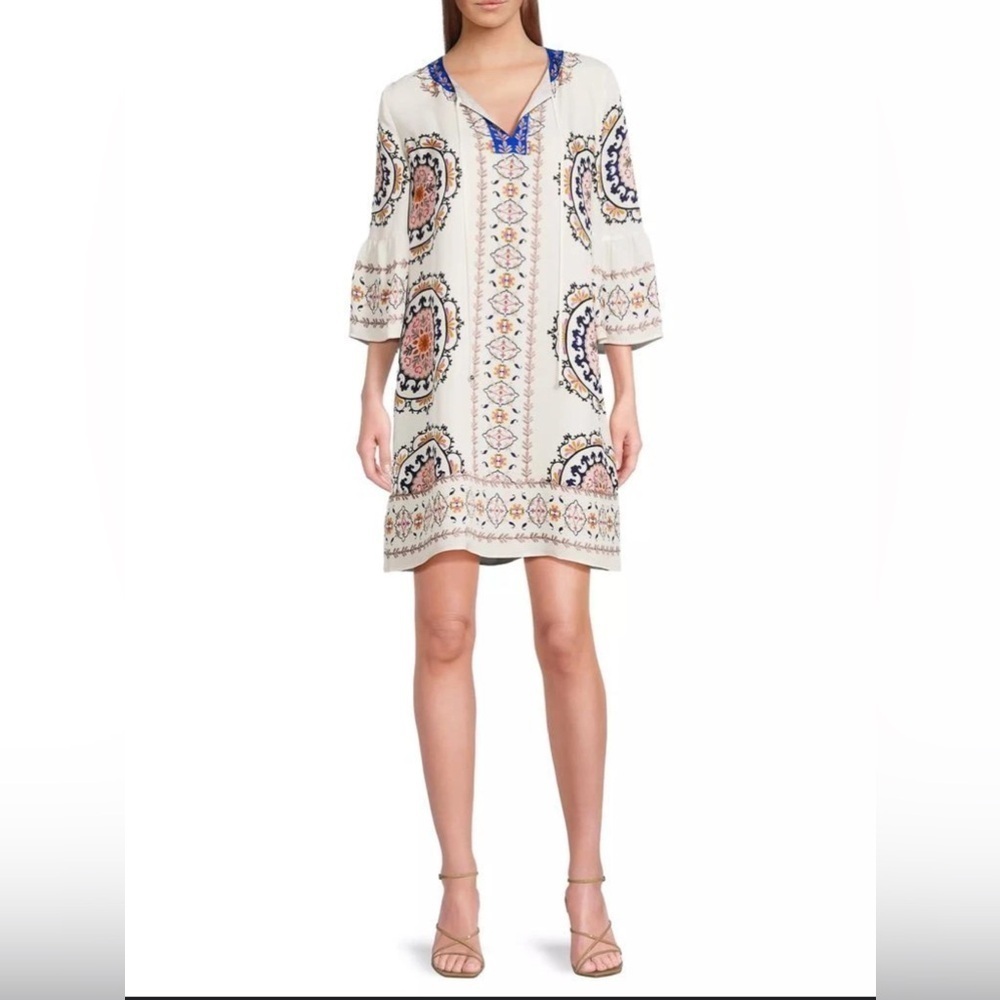 Johnny Was LORIANNE MINI DRESS Silk XS